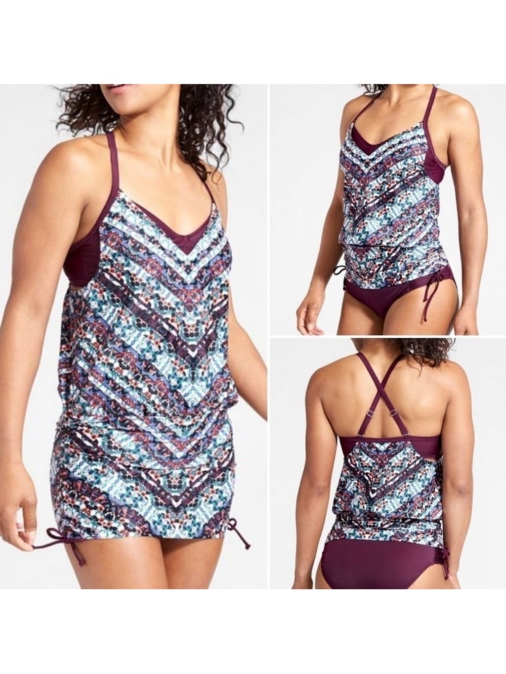 NWOT ATHLETA Wild Bloom Marrakesh Tankini Top 32D
